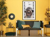 Artgeist - Schilderij - Dressed Up Pug - Multicolor - 40 X 60 Cm