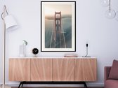 Artgeist - Schilderij - Bridge In San Francisco I - Multicolor - 20 X 30 Cm