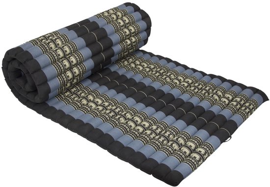 Fine Asianliving Thaise Mat Oprolbaar Matras 190x78x4.5cm Zwarte Olifanten Meditatie Mat Matras van Fine Asianliving — afbeelding 4