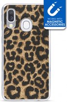 Samsung Galaxy A40 Hoesje - My Style - Magneta Serie - TPU Backcover - Leopard - Hoesje Geschikt Voor Samsung Galaxy A40