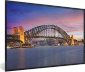 Photo encadrée - Skyline of Sydney and the Sydney Harbour Bridge in Australia cadre photo 30x20 cm - Affiche encadrée (Décoration murale salon / chambre)