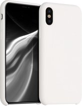 kwmobile telefoonhoesje voor Apple iPhone X - Hoesje met siliconen coating - Smartphone case in crème