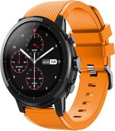 Siliconen Smartwatch bandje - Geschikt voor  Xiaomi Amazfit Stratos silicone band - oranje - Horlogeband / Polsband / Armband