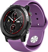 Siliconen Smartwatch bandje - Geschikt voor  Xiaomi Amazfit Stratos sport band - paars - Horlogeband / Polsband / Armband