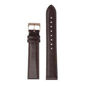 Renard Strap 20mm Veau Rosegoudkleurig/Bruin  - Bruin