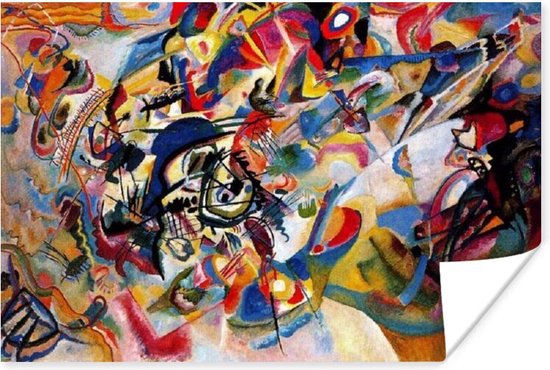 Poster Compositie 7 - schilderij van Wassily Kandinsky - 120x80 cm