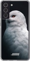 6F hoesje - geschikt voor Samsung Galaxy S21 FE -  Transparant TPU Case - Witte Uil #ffffff