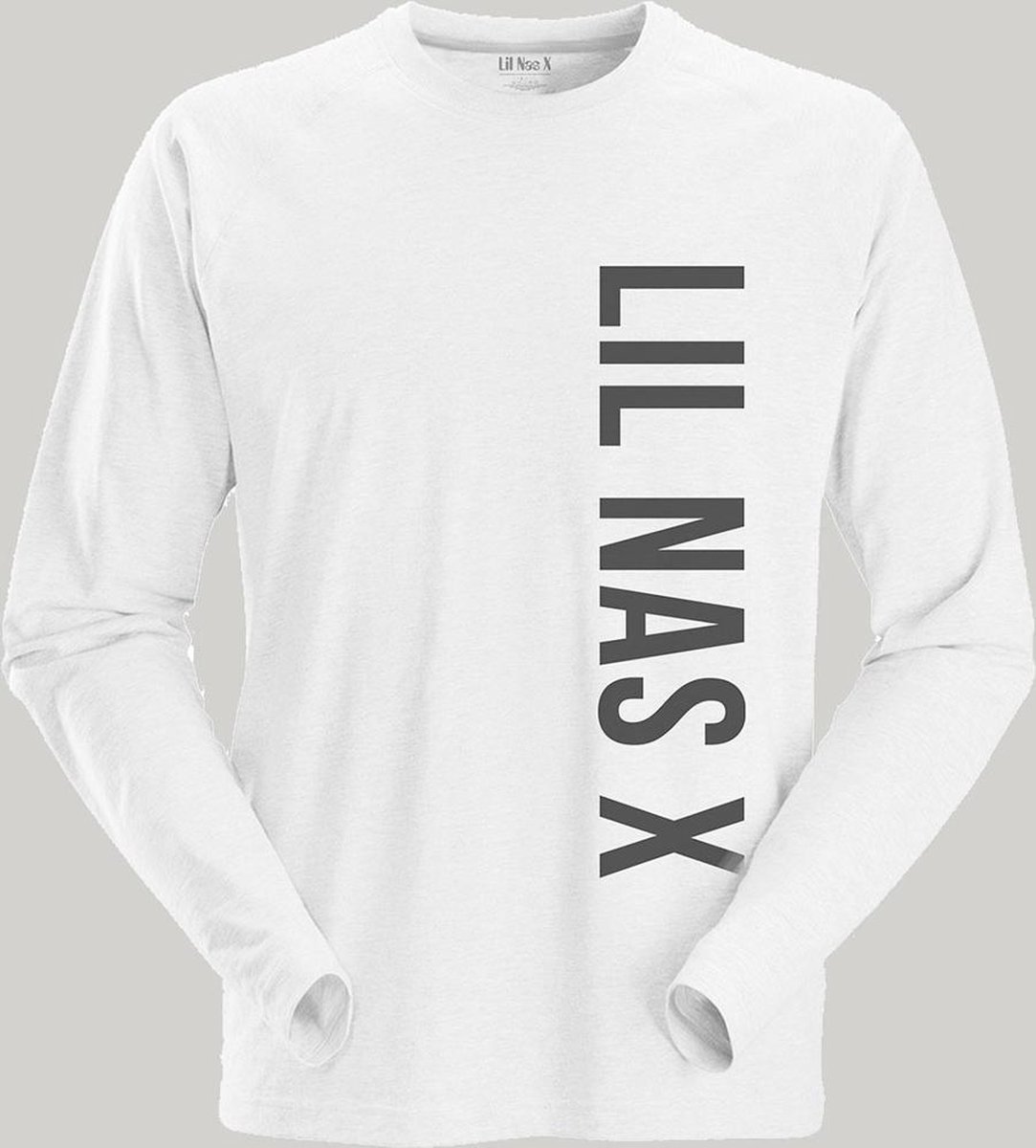 Lil Nas X - Vertical Text Longsleeve shirt - M - Wit