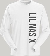Lil Nas X Longsleeve shirt -M- Vertical Text Wit
