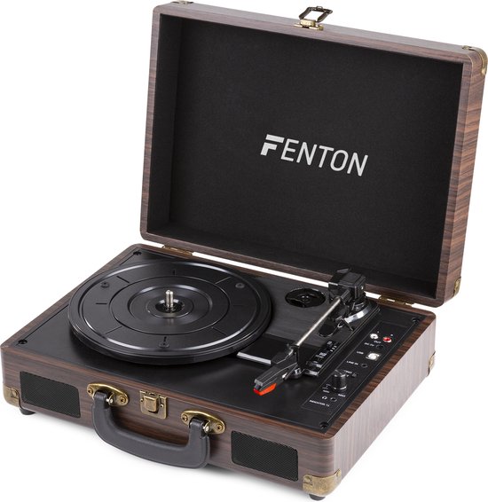 Fenton RP115B platenspeler met Bluetooth en bijpassende koffer - kopen