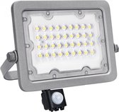 OSRAM - LED Bouwlamp 30 Watt met sensor - Frinto Dary - LED Schijnwerper - Natuurlijk Wit 4000K - Waterdicht IP65