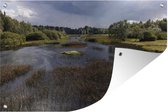 Muurdecoratie Het rivierlandschap in het Nationaal park Store Mosse in Zweden - 180x120 cm - Tuinposter - Tuindoek - Buitenposter