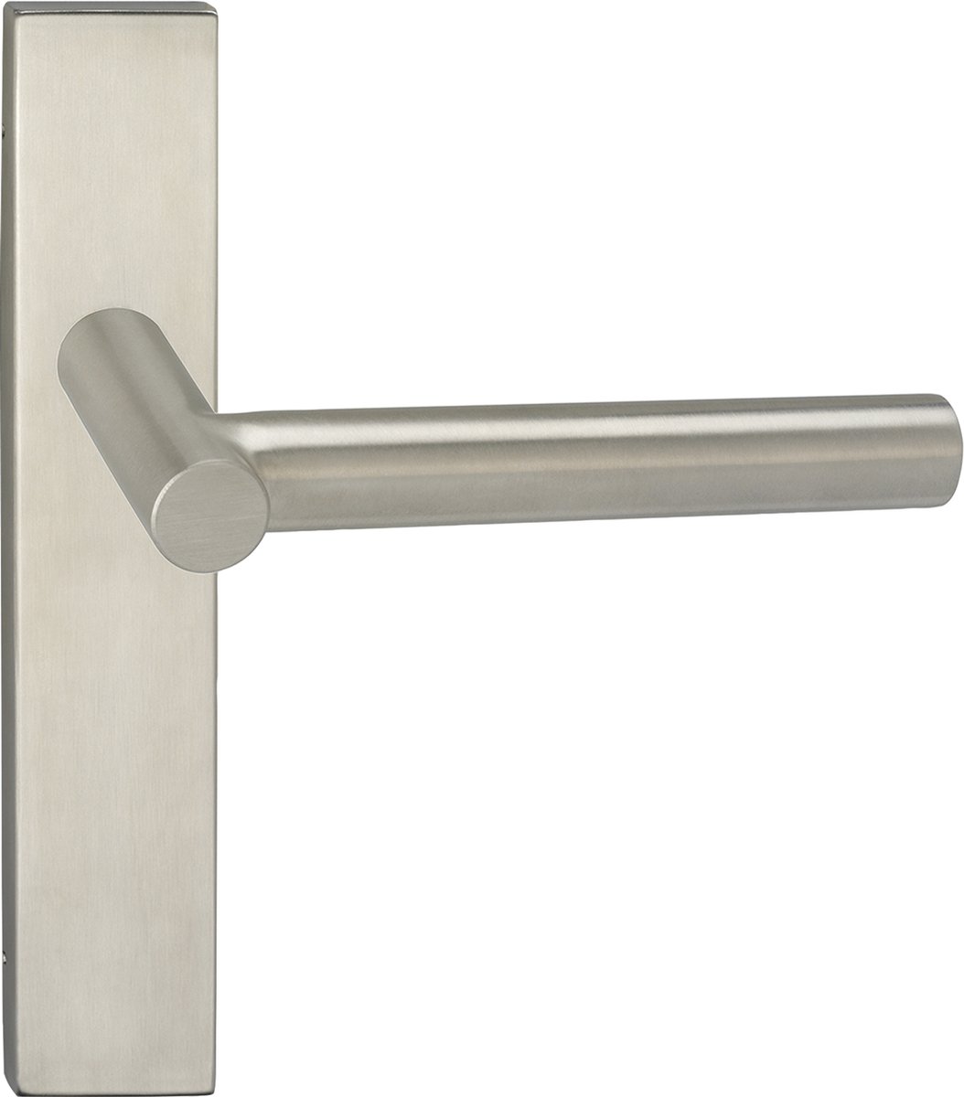 Deurkruk - Impresso Alton - Voor binnen - Vierkant deurschild - RVS - 2 stuks