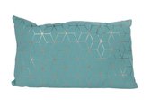 Sierkussen - Kussen - Geometric Goud Turquoise - 30x50cm