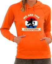 Oranje fan hoodie voor dames - we are the champions - Holland / Nederland supporter - EK/ WK hooded sweater / outfit XL