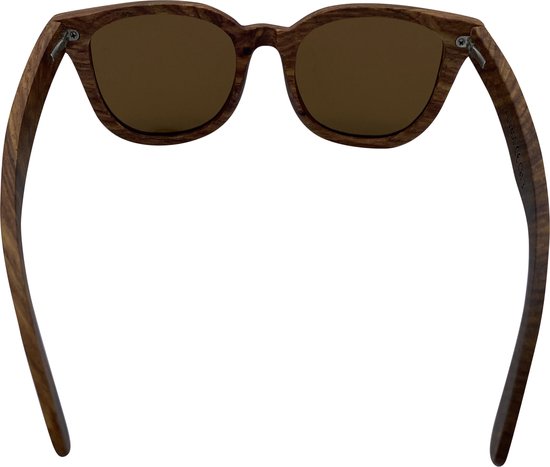 5one® Rome Kosso hout zonnebril met bruine lens - zonnebril voor dames van 5one® — afbeelding 4