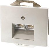Contactdoos – inbouw – telefoon – data – CAT6A – 2 x 8–polig – geschikt voor afdekraam Berker K5 – RVS