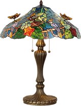 Tafellamp tiffany met vlinders 65cm x Ø 52cm