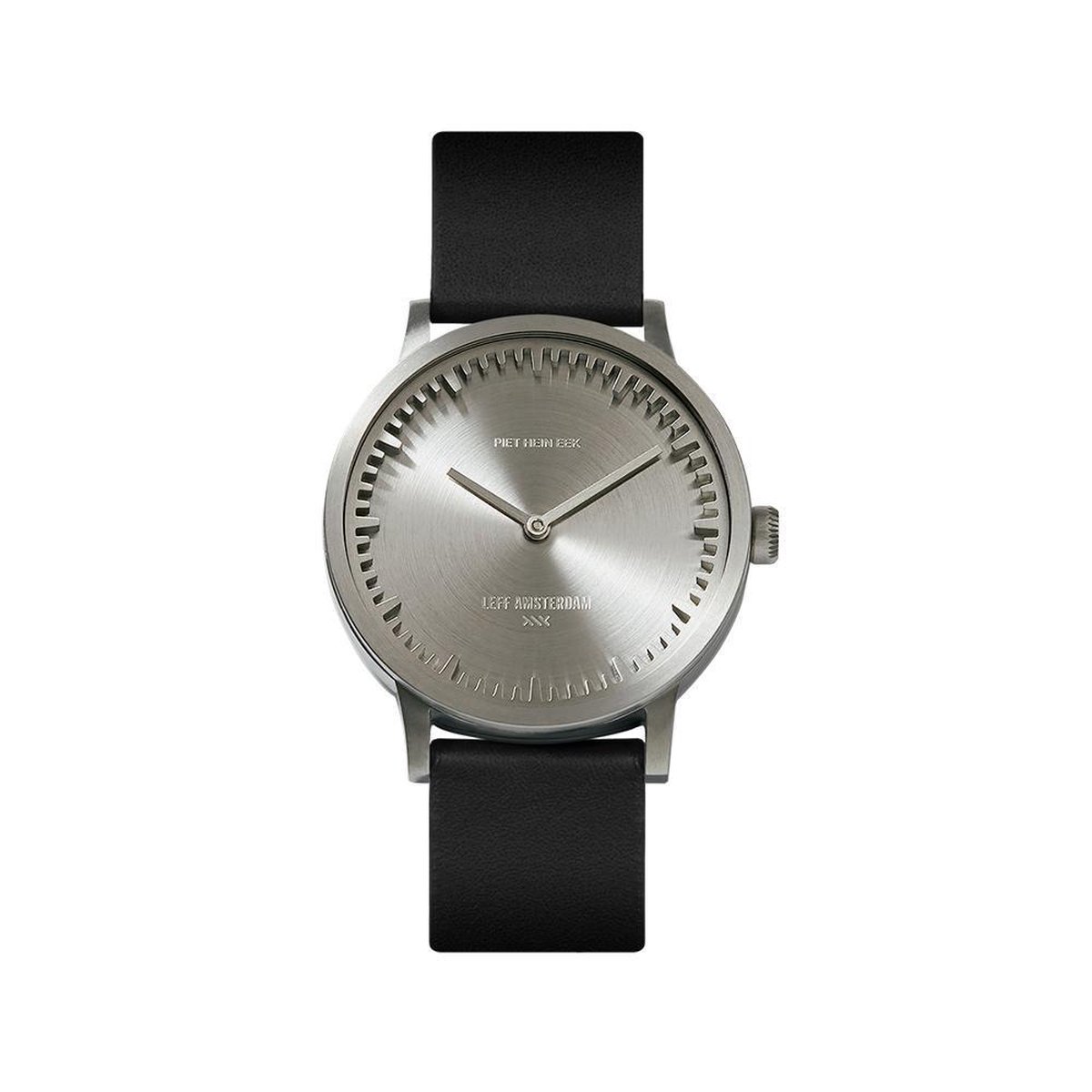 LEFF amsterdam - T32 - Horloge - Leer - Staal/Zwart - Ø 32mm