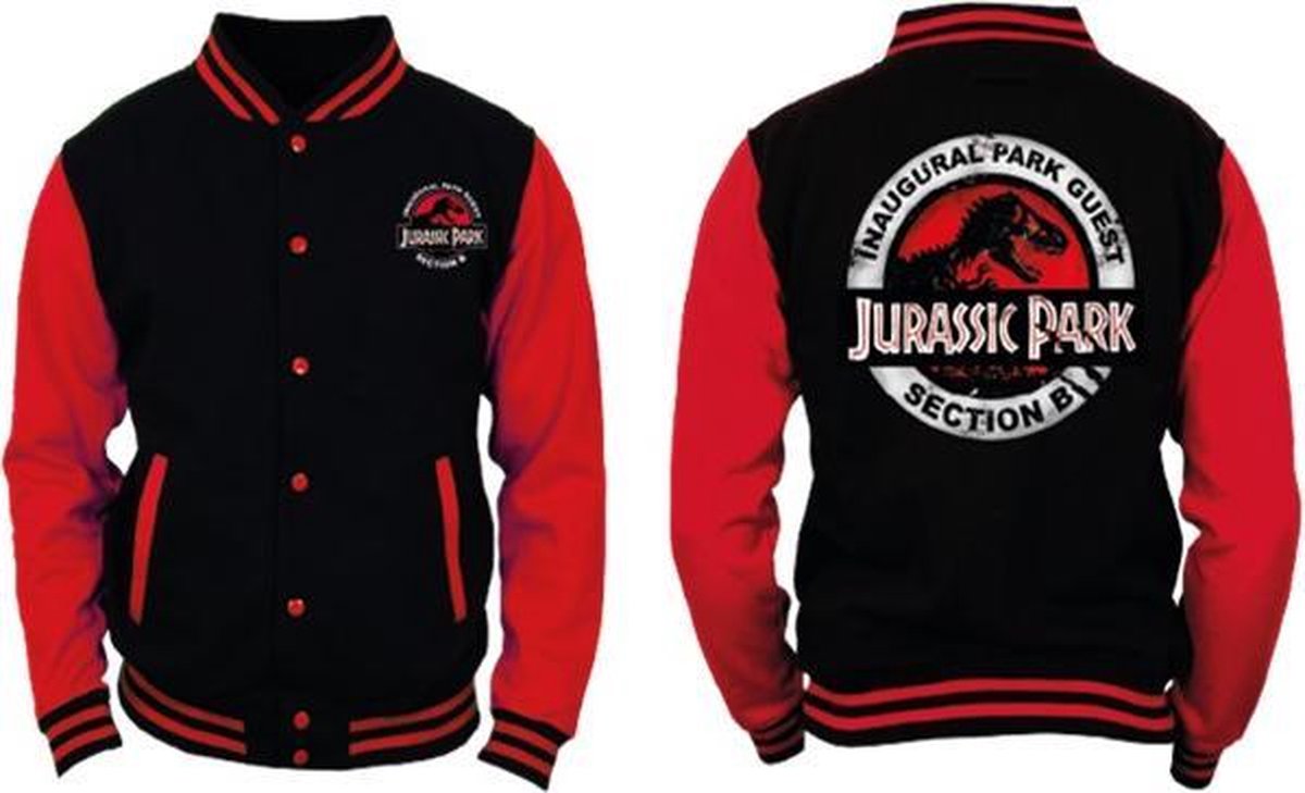 Jursssic Park - Black and Red Men's Jacket - S