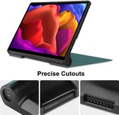 Tablet Hoes geschikt voor Lenovo Yoga Tab 13 (2021) - Tri-Fold Book Case - Donker Groen