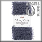 Wooly curls stof, grijs, Afmeting: 30 cm x 40 cm, 100% polyester