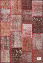 Vloerkleed Vintage 159x230 cm Handgeknoopt Patchwork Tapijt tapijten woonkamer