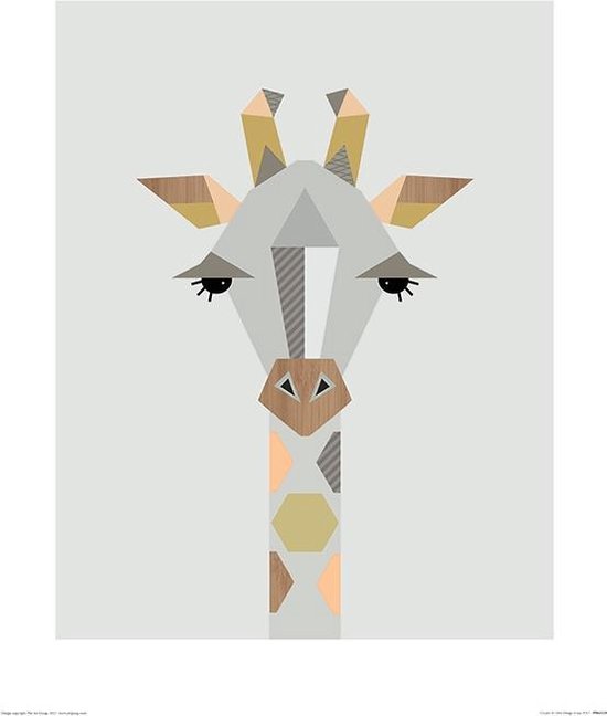 Little Design Haus Poster - Giraffe - 50 X 40 Cm - Multicolor