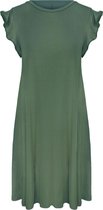 Basic Ruffel Dress Groen