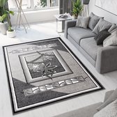 Tapiso Bali PP Vloerkleed Grijs Laagpolig Tapijt Klassiek Maat- 180x250