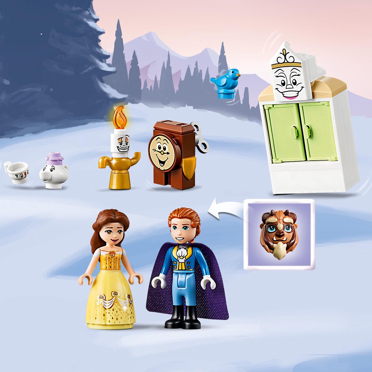 LEGO Disney Princess Belle's kasteel winterfeest 43180 — afbeelding 4