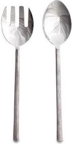 Nkuku Sirkali Brushed Silver Salad Servers - S2