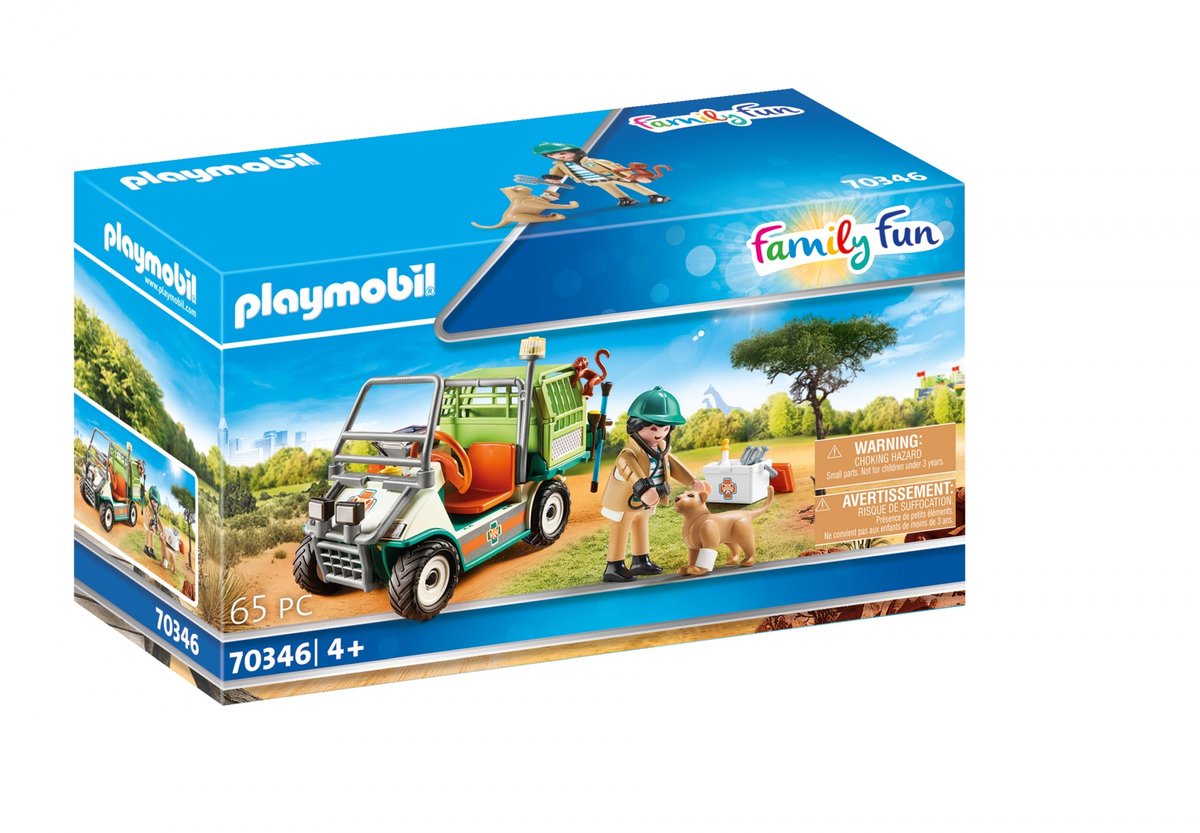 PLAYMOBIL Family Fun Dierenverzorger met voertuig - 70346 — afbeelding 8