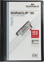 Klemmap durable 2200 A4 pl/tr 3mm zwart 1 stuk