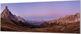 HalloFrame - Schilderij - Berglandschap Wand-beugels - Zilver - 150 X 50 Cm