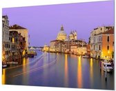 HalloFrame - Schilderij - Venetie Bij Avond Wand-beugels - Zilver - 100 X 70 Cm