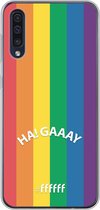 6F hoesje - geschikt voor Samsung Galaxy A50 -  Transparant TPU Case - #LGBT - Ha! Gaaay #ffffff