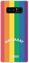 6F hoesje - geschikt voor Samsung Galaxy Note 8 -  Transparant TPU Case - #LGBT - Ha! Gaaay #ffffff