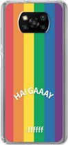 6F hoesje - geschikt voor Xiaomi Poco X3 Pro -  Transparant TPU Case - #LGBT - Ha! Gaaay #ffffff