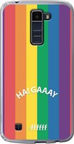 6F hoesje - geschikt voor LG K10 (2016) -  Transparant TPU Case - #LGBT - Ha! Gaaay #ffffff