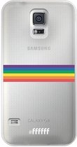6F hoesje - geschikt voor Samsung Galaxy S5 -  Transparant TPU Case - #LGBT - Horizontal #ffffff