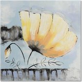 Schilderij Gele bloem II, 2 maten, Wanddecoratie (print op canvas)