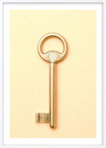 Poster Met Witte Lijst - Golden Key Poster