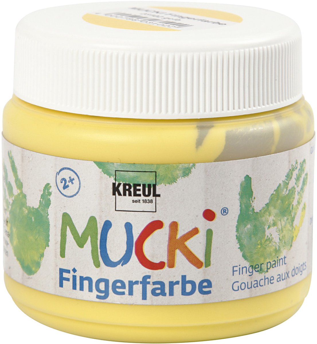 Mucki Vingerverf, geel, 150 ml/ 1 Doosje