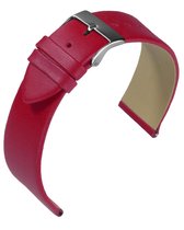 EULIT horlogeband - leer - 14 mm - rood - metalen gesp