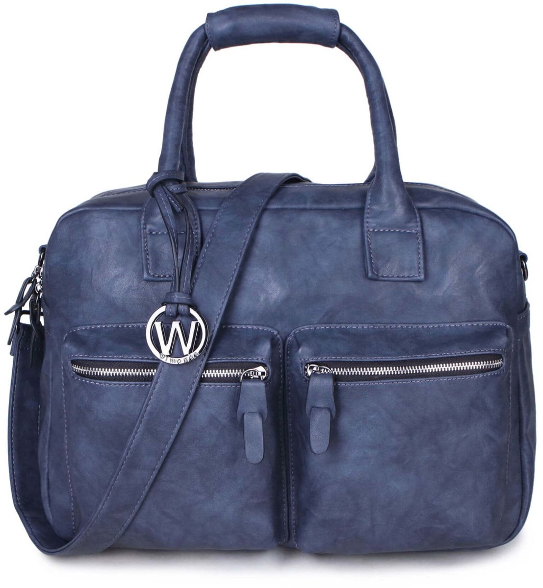 Wimona Alessia Two 1107 Schoudertas / Laptoptas - 15,4 inch - Blauw