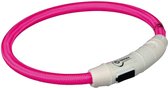 Halsband lichtgevend USB roze (7 MMX65 CM)- Trixie