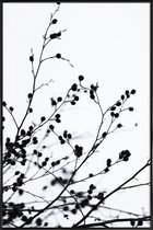 JUNIQE - Poster in kunststof lijst Winter Silhouettes 1 -20x30 /Wit &
