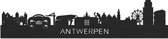 Skyline Antwerpen Zwart hout  - 120 cm - Woondecoratie design - Wanddecoratie met LED verlichting