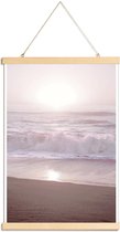 JUNIQE - Posterhanger Sunset Halfmoon Bay -20x30 /Roze